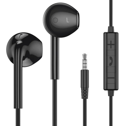 MOSWAG in Ear Wired Headphones Wired Earbuds with Microphone 3.5mm Jack in Ear Headphones with Microphone Suitable for Smartphones Computers Laptops IPads MP3 Players Etc