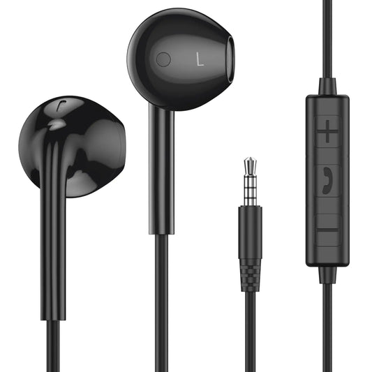 MOSWAG in Ear Wired Headphones Wired Earbuds with Microphone 3.5mm Jack in Ear Headphones with Microphone Suitable for Smartphones Computers Laptops IPads MP3 Players Etc